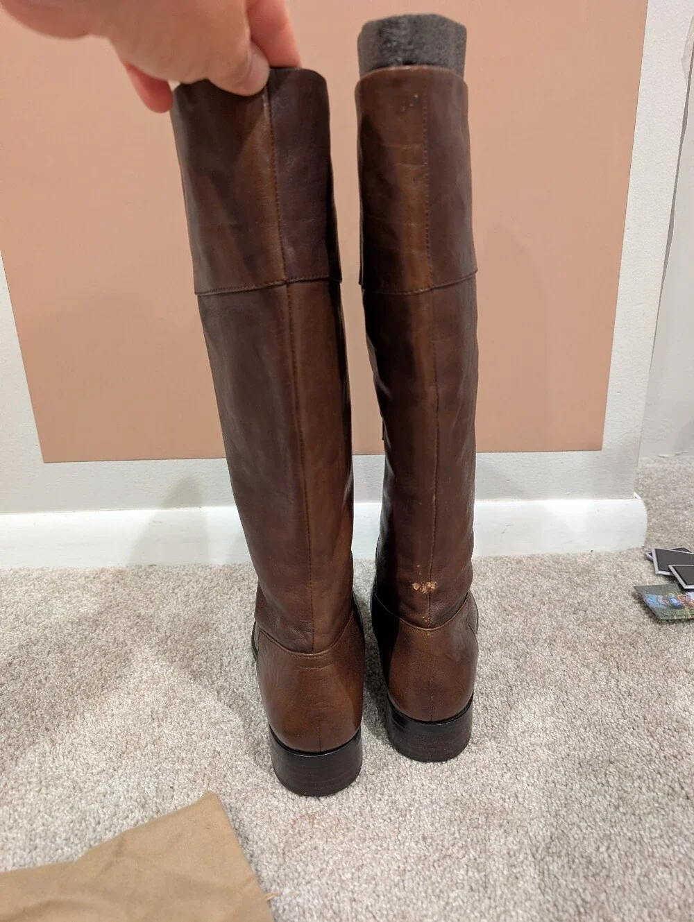 NEW Born Brown Leather Knee-High Riding Boots